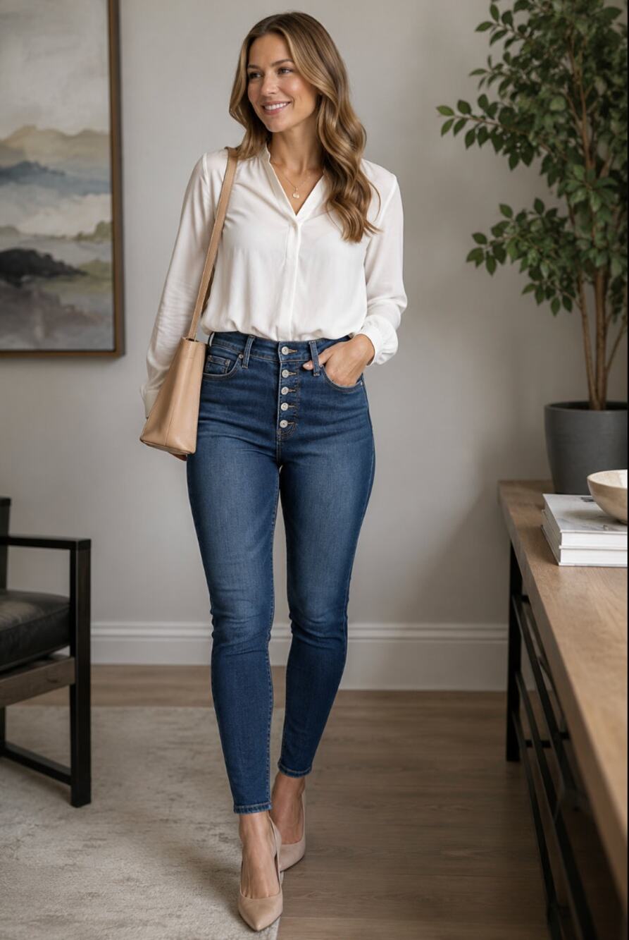 Lucky Brand High Rise Bridgette Jegging Jeans Casual Office Friendly Dark Wash